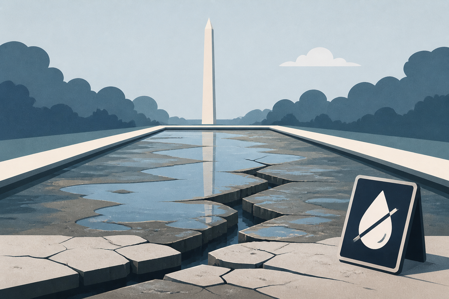Trump’s Reflecting Pool Do-Over Suffers Fresh Disaster