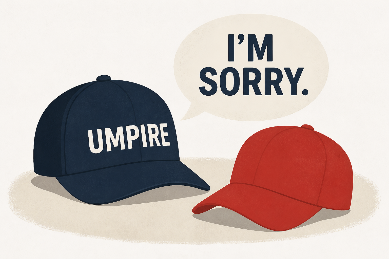 Umpire Doug Eddings apologizes to Cardinals pitcher Hansel Rincon for telling him to straighten crooked cap
