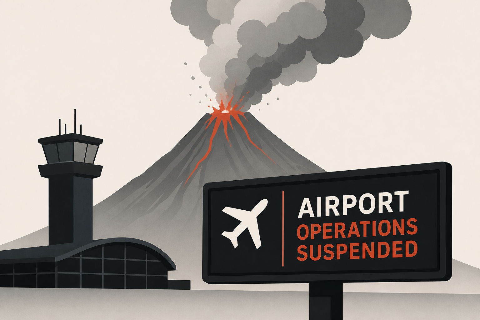 Indonesia's main airport suspends operations after volcanic eruption