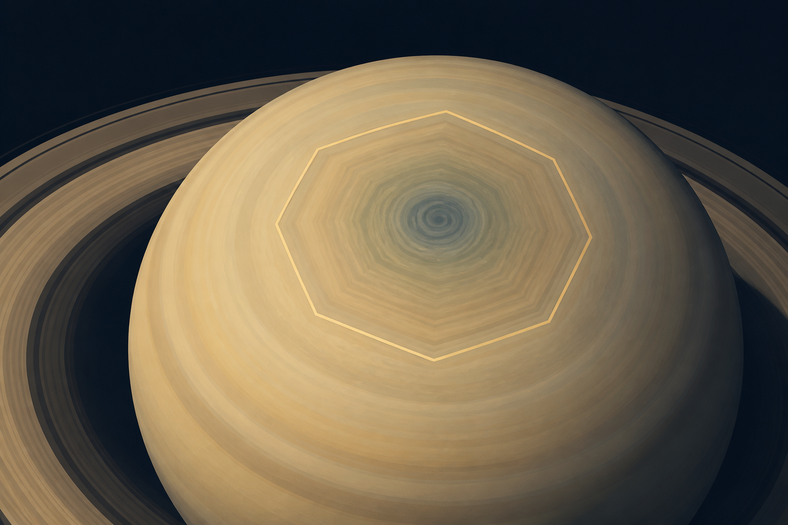 Saturn’s South Pole Is Apparently Decagon-Shaped