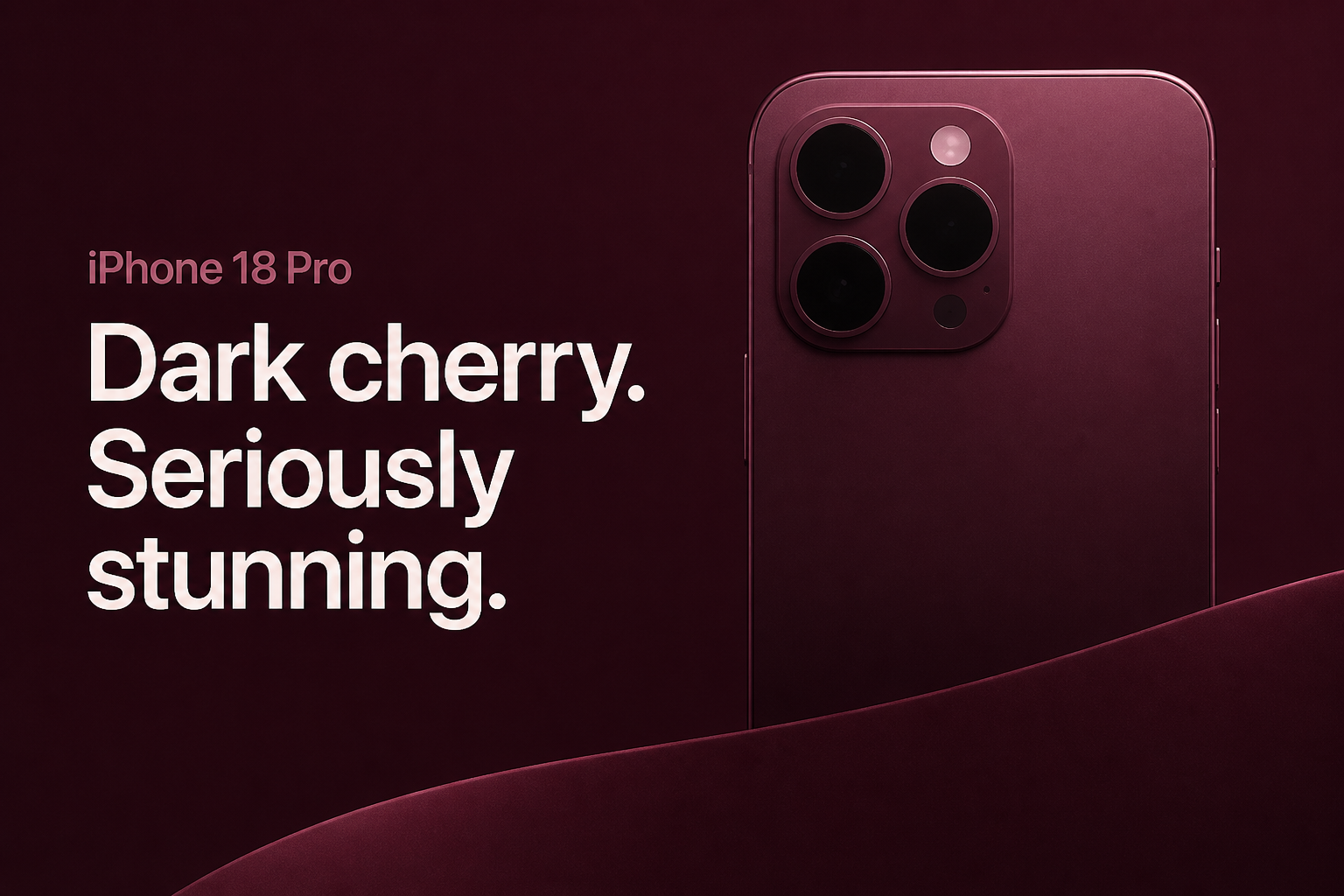 generated iPhone 18 Pro mock ad makes me actually love dark cherry color