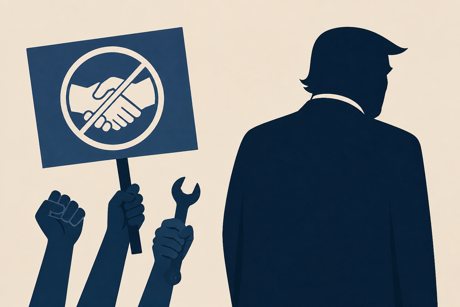 ‘The most anti-union president’: how Trump turned his back on US workers