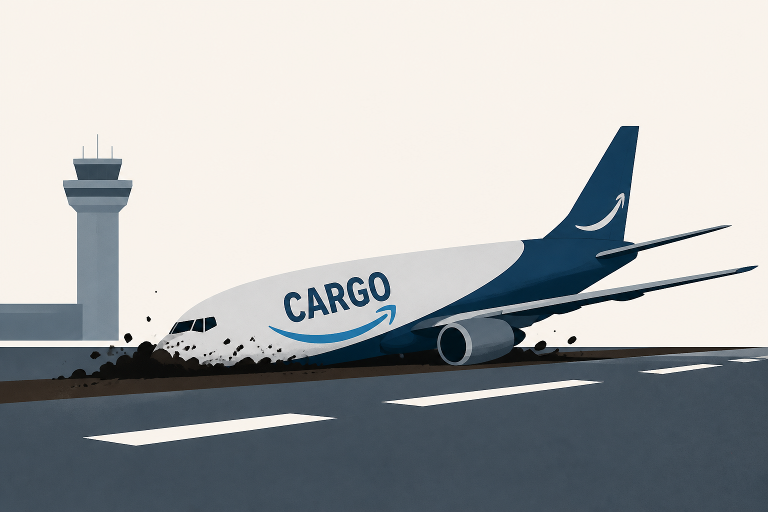 Amazon cargo plane crashes at Miami airport after overrunning runway