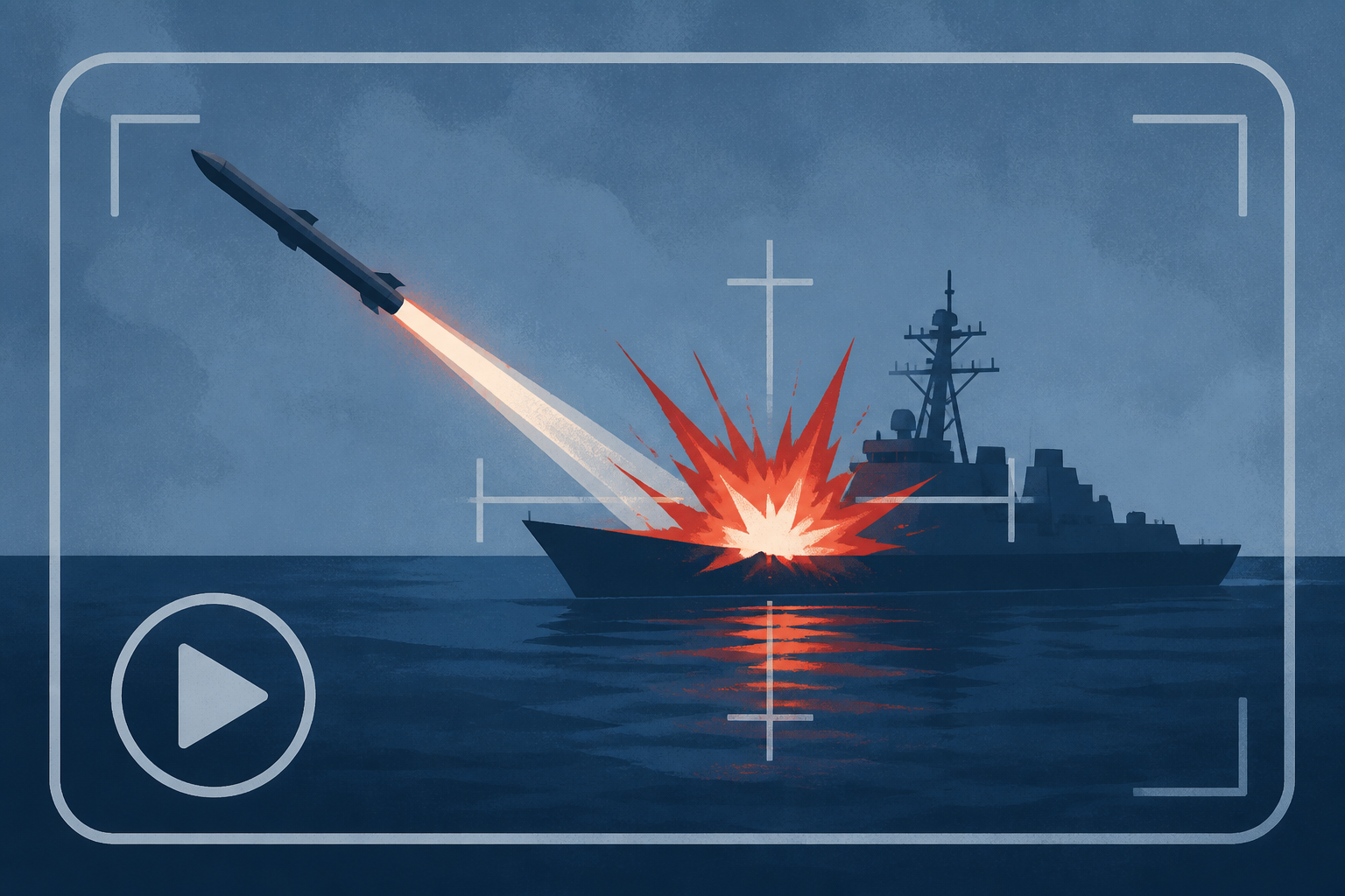 Iran airs footage purporting to show missile strikes on US warships
