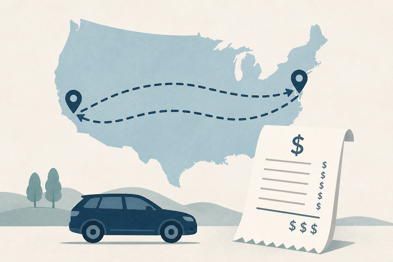 We drove across the country twice, and kept the receipts. Here’s what it cost.