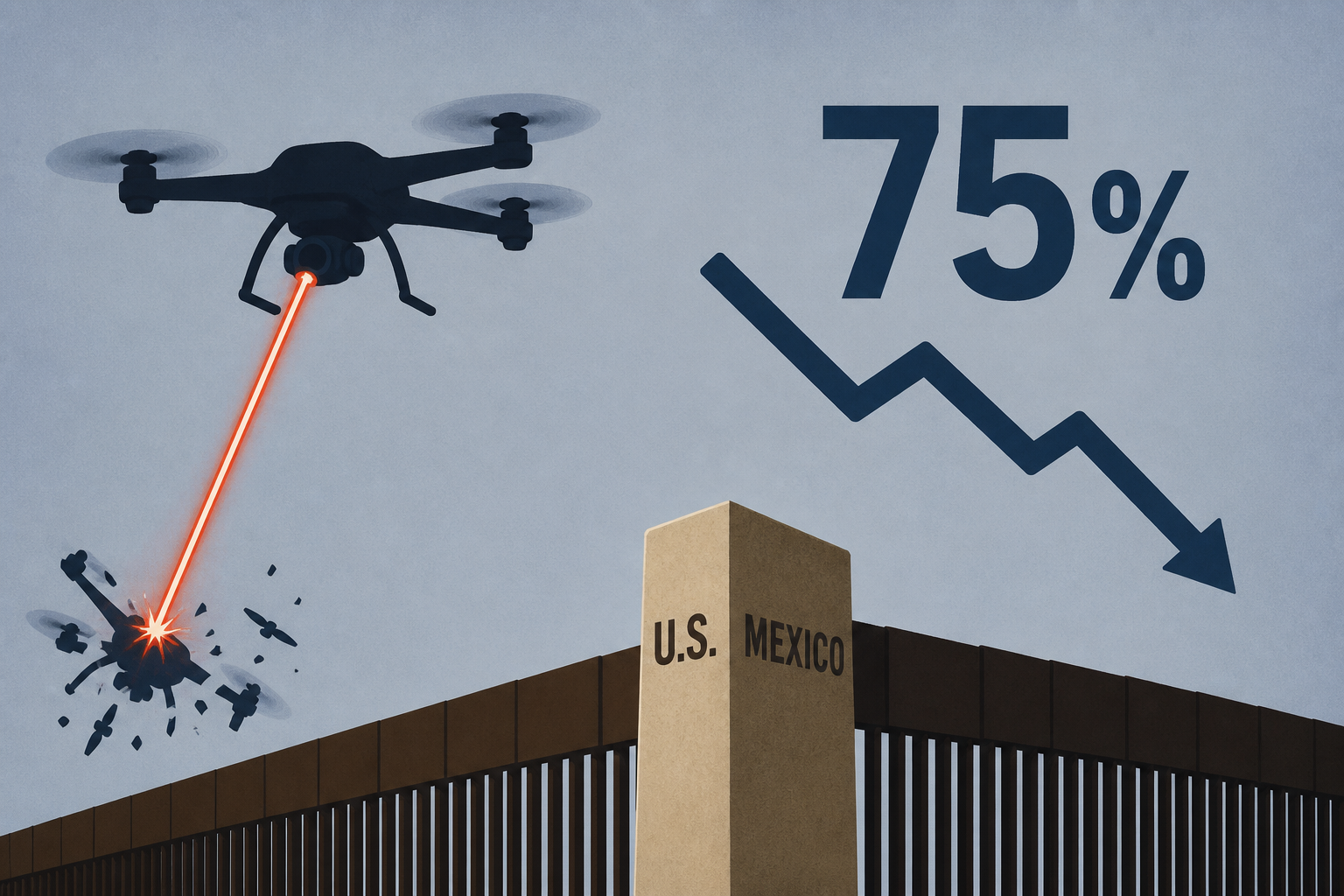 Drone activity at U.S.-Mexico border drops 75% after U.S. uses laser weapon, military says