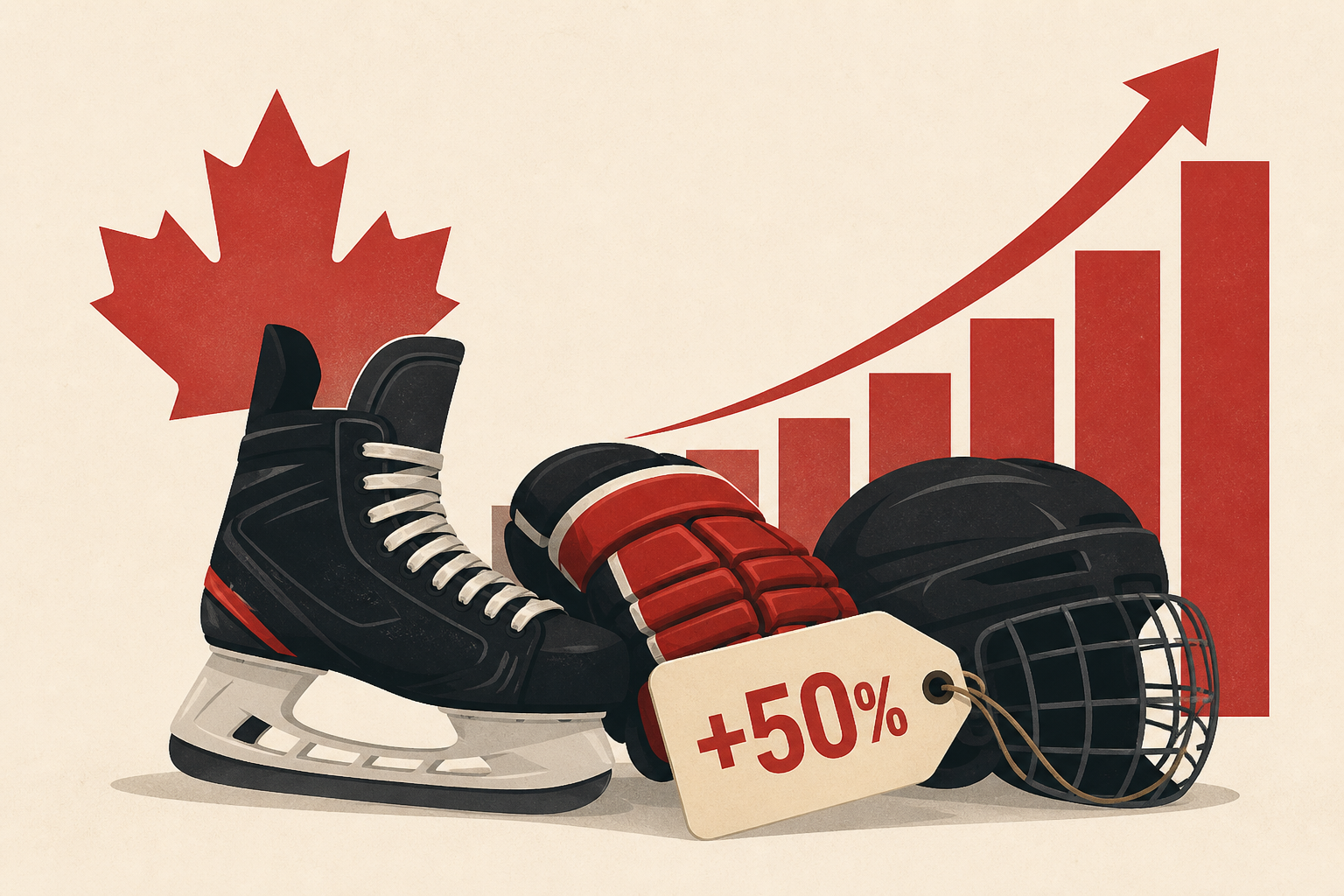 Trump's 50% tariffs on Canadian hockey gear threatens to drive up costs