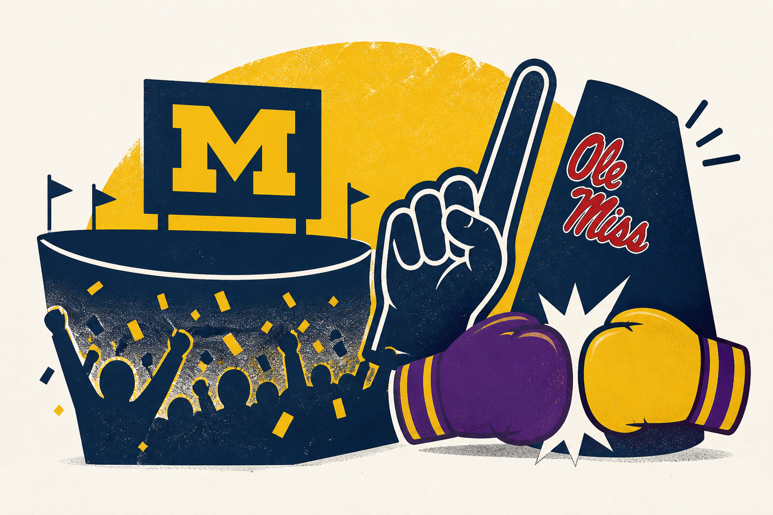 Michigan fans storming the field after beating a MAC school was amazing, Ole Miss fan goes viral & LSU fights