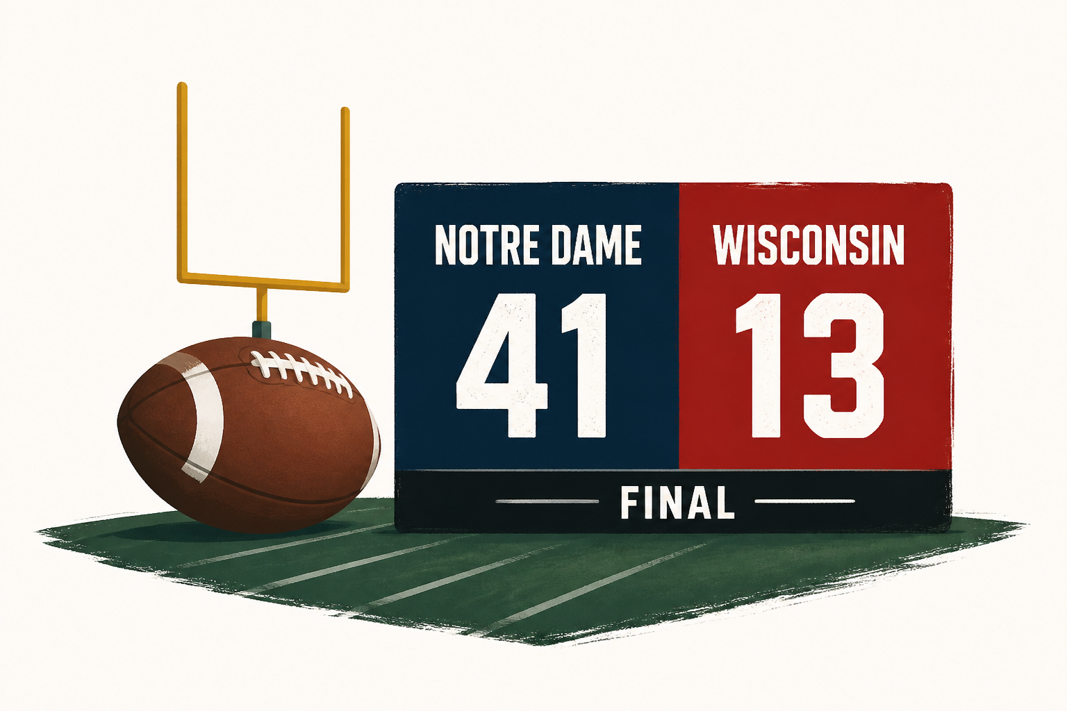 Instant Analysis: No. 4 Notre Dame Defeats Wisconsin 41-13 in Lambeau Field
