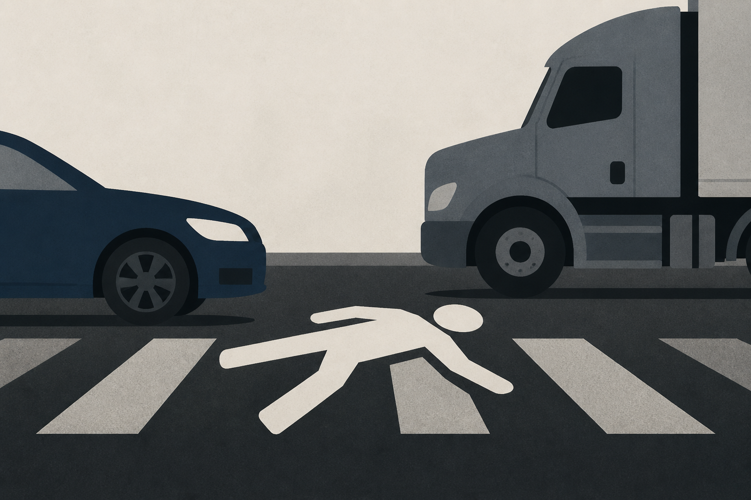 Pedestrian dies after being hit by both a car and tractor-trailer in Montgomery County
