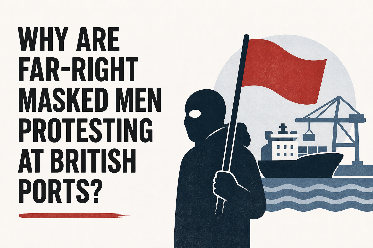 Why are far-right masked men protesting at British ports?