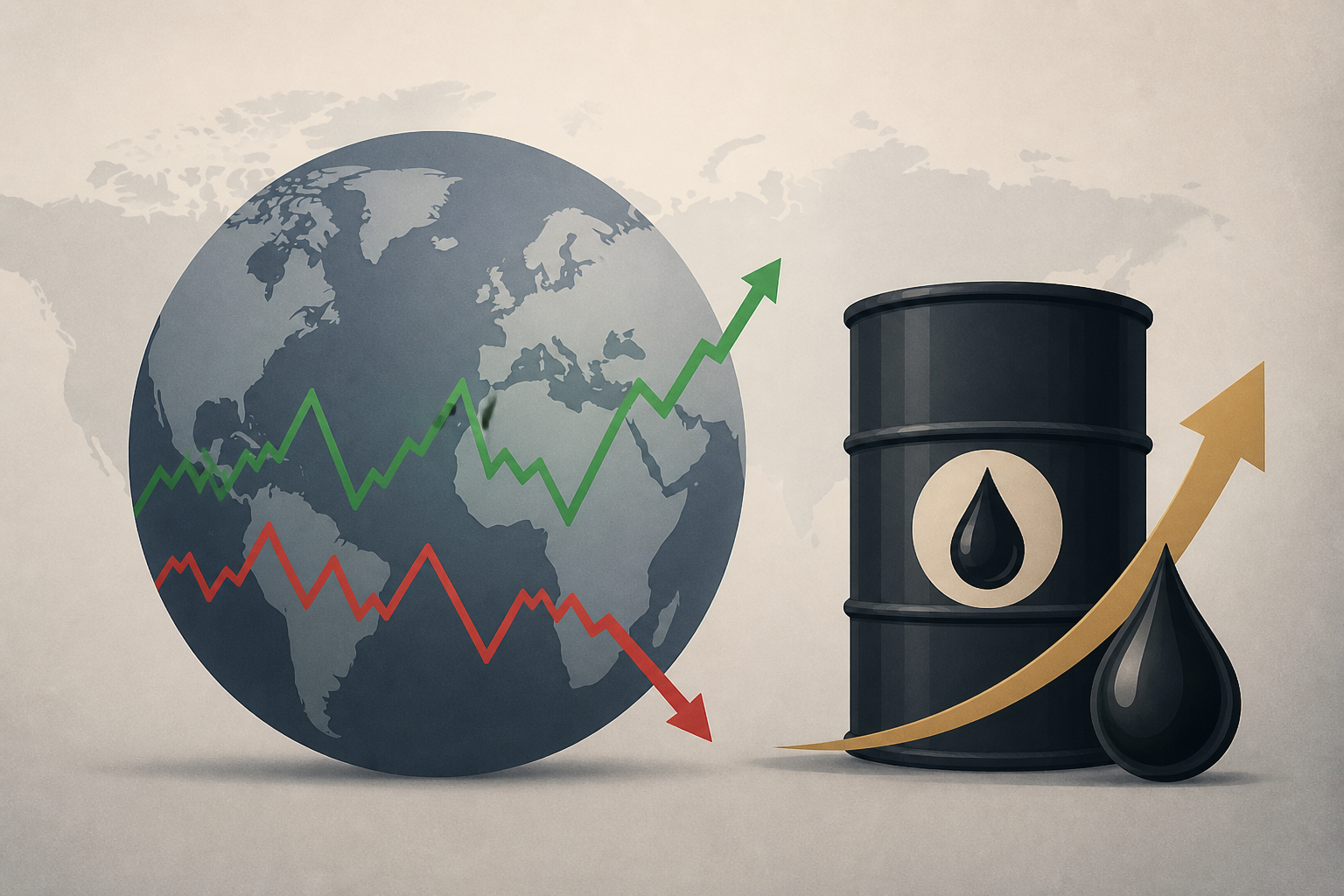 Global shares are mixed and oil prices gain