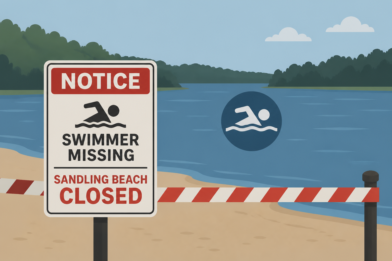 Swimmer missing at Falls Lake on Labor Day; part of Sandling Beach closed