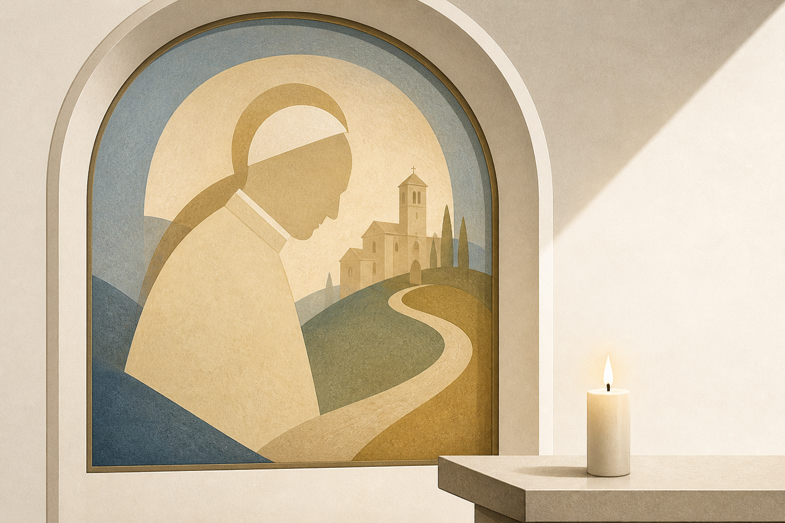 Pope Leo unveils new fresco at Genazzano sanctuary where he prayed after his election