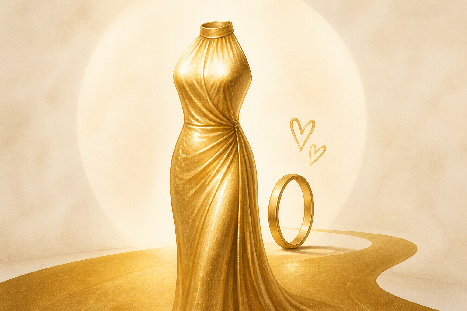 Taylor Swift Shines in Liquid Gold Halter Dress for First Public Appearance With Travis Kelce Post-Wedding
