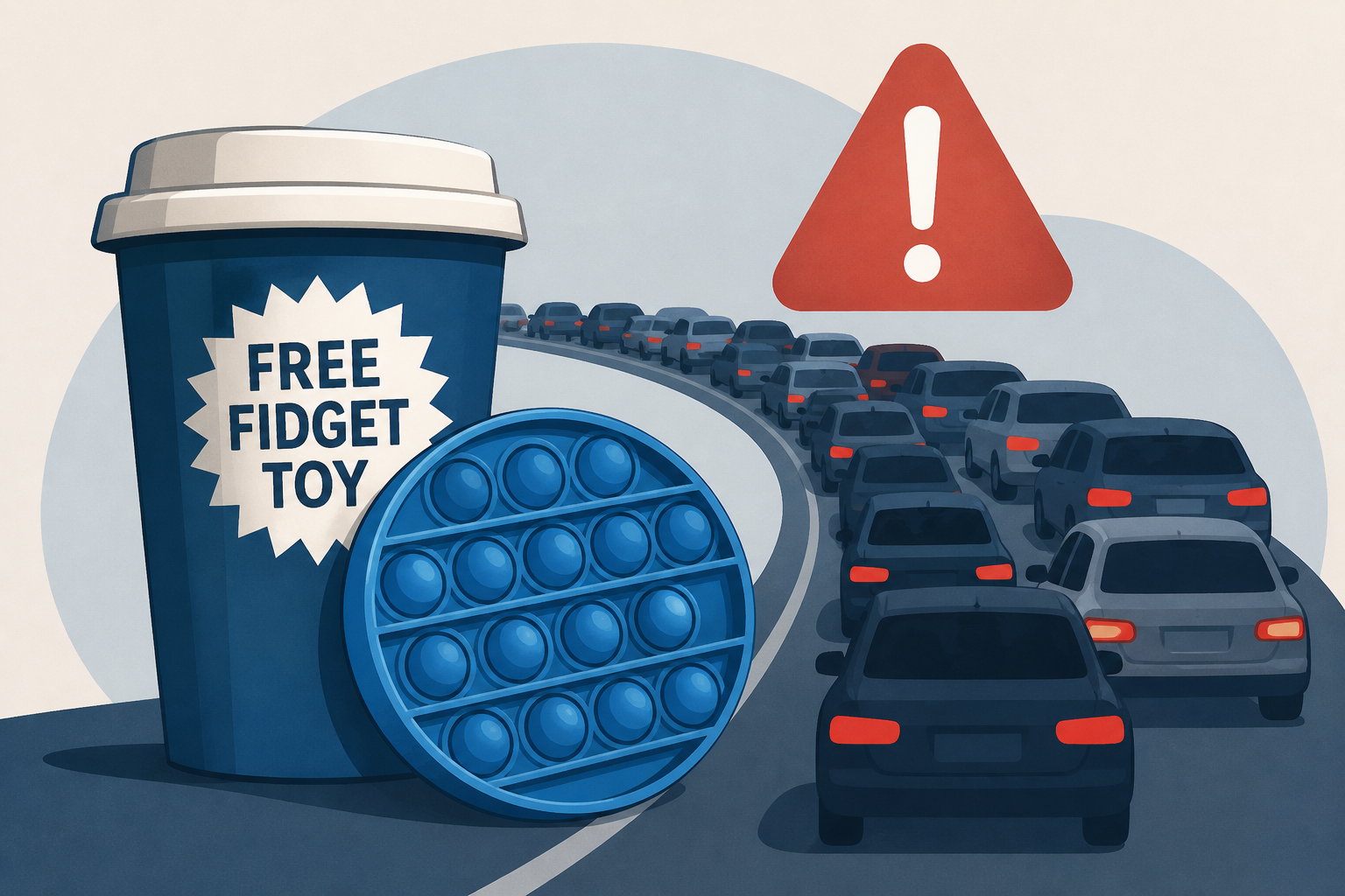 7 Brew fidget toy giveaway causing traffic problems