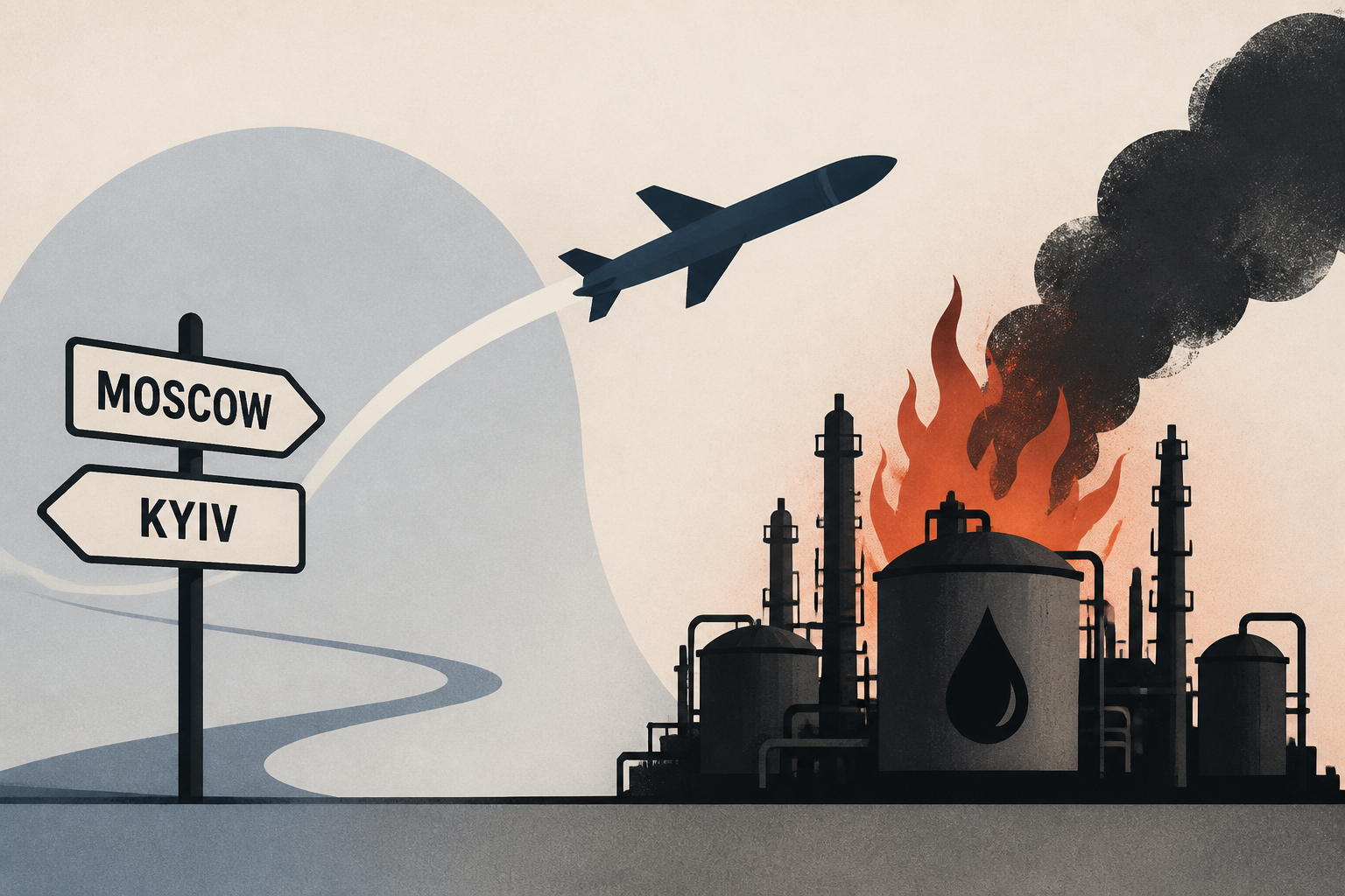 Ukraine strikes Russian oil refineries after Kushner, Witkoff visit Moscow and Kyiv