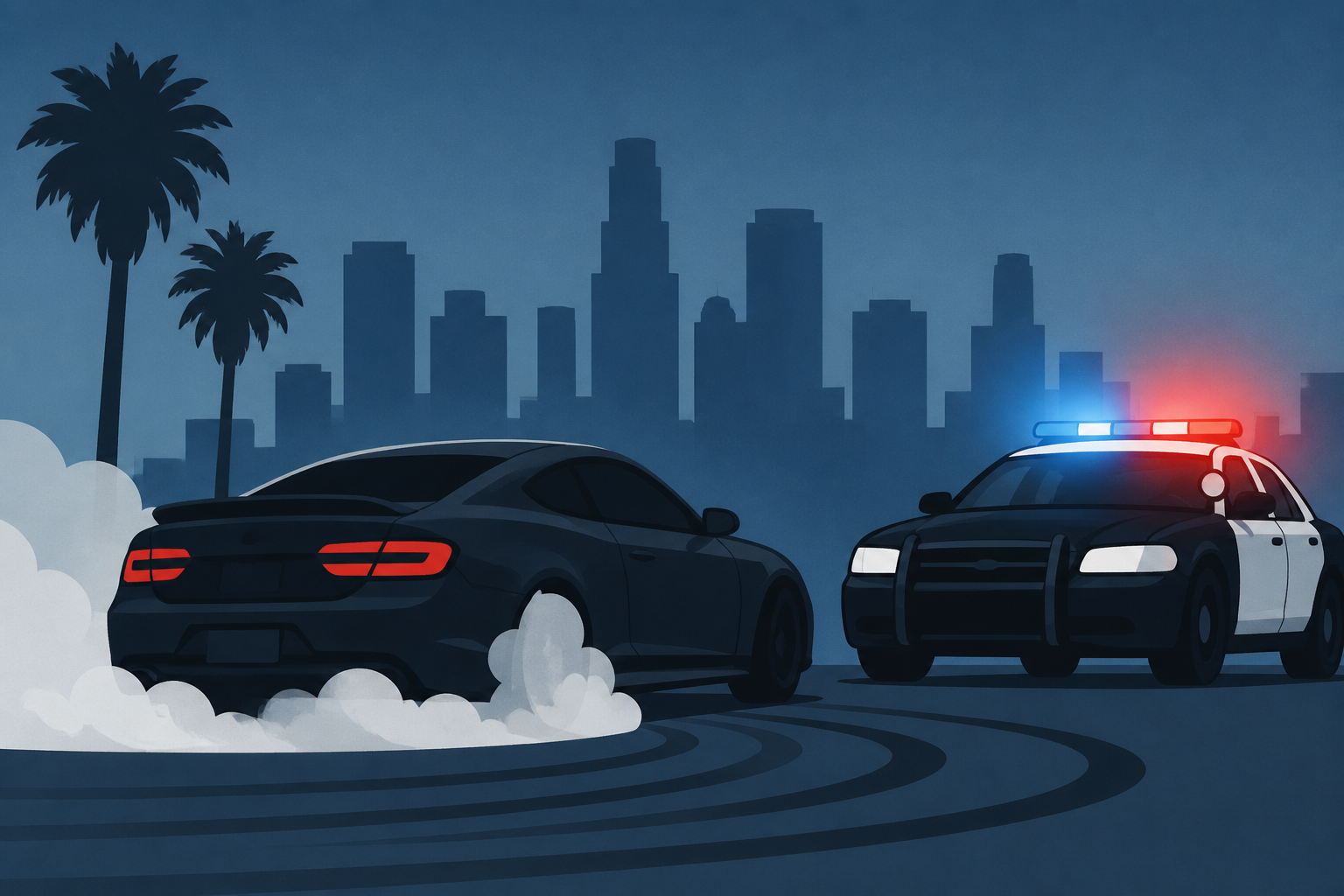 Video shows LA police bust street takeover