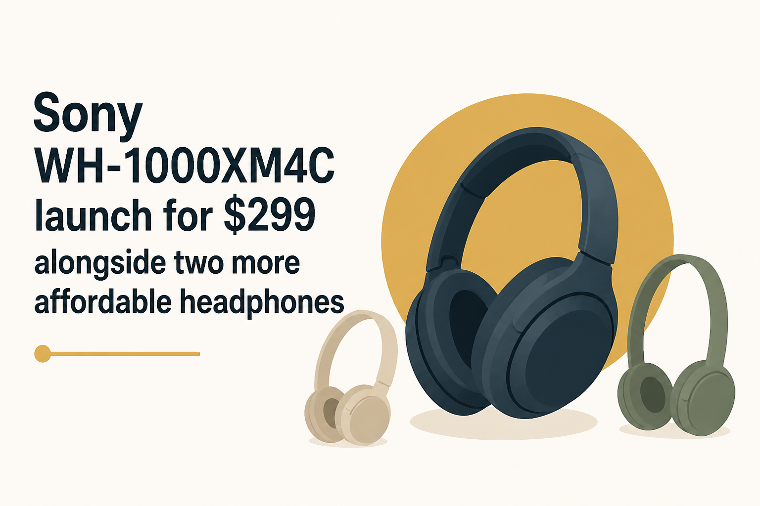 Sony WH-1000XM4C launch for $299 alongside two more affordable headphones