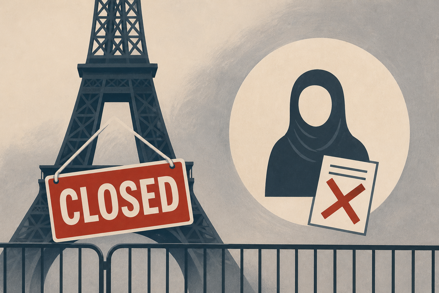 Eiffel Tower closed due to strike after female staff allegedly removed for religious group