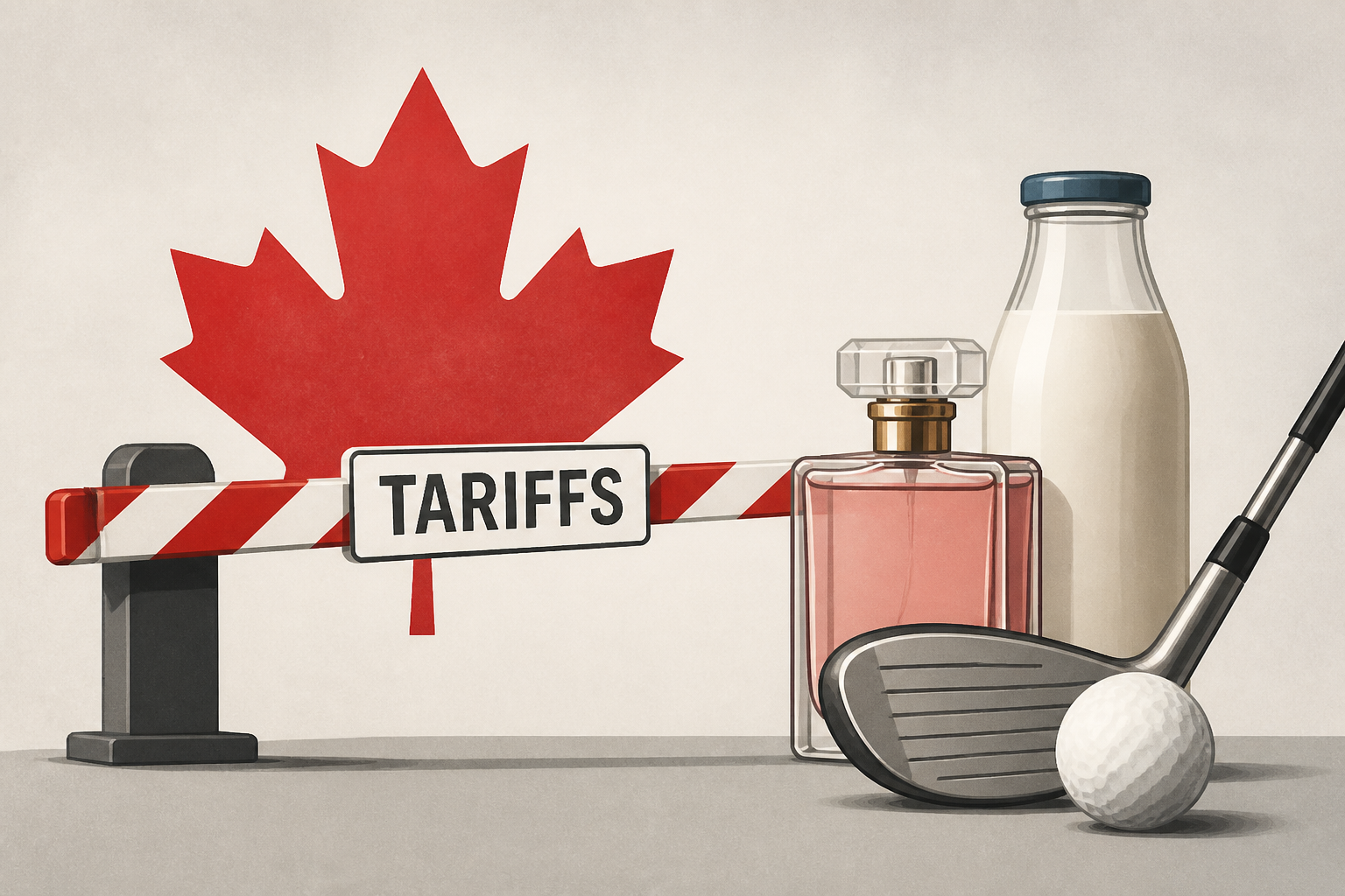Canadian tariffs on U.S. milk, perfume, golf clubs and other goods take effect as trade war grinds on
