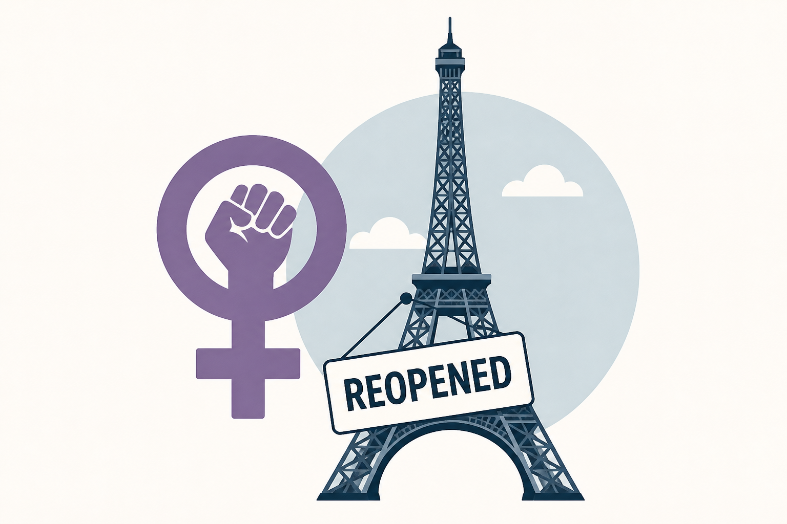 Eiffel Tower reopens after protest over removing women staff