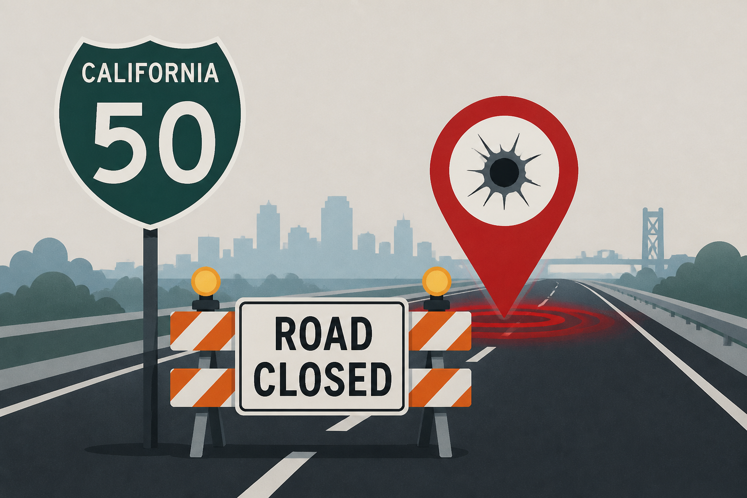 Highway 50 shooting in Sacramento County shuts down traffic