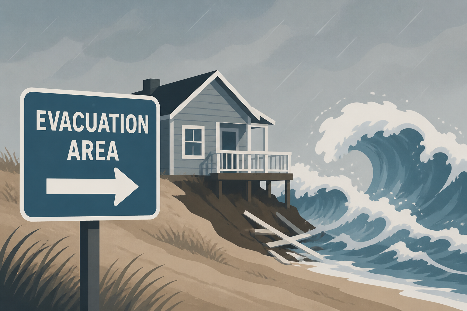 Homes evacuated on Long Beach Peninsula after damage from hurricane-driven waves