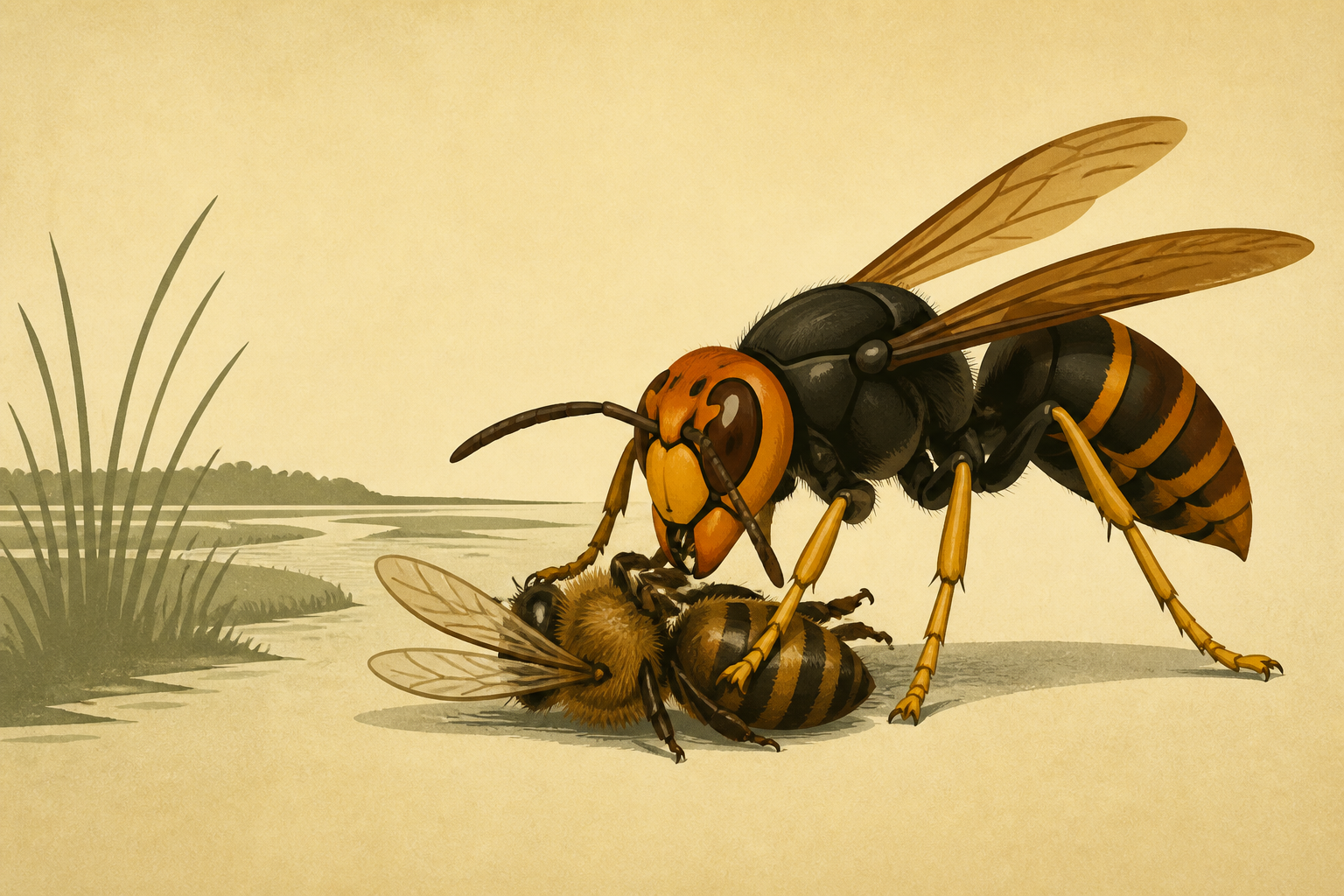 Invasive yellow-legged hornets from Asia butcher bees in the Lowcountry