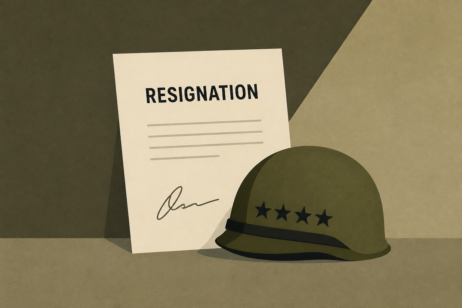 The Army secretary resigns.