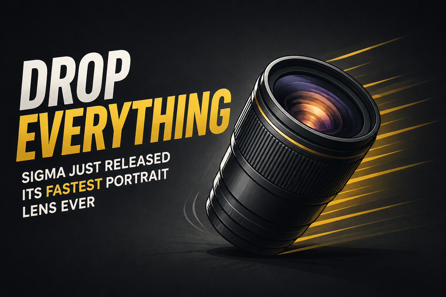 DROP EVERYTHING - Sigma just released its fastest portrait lens ever