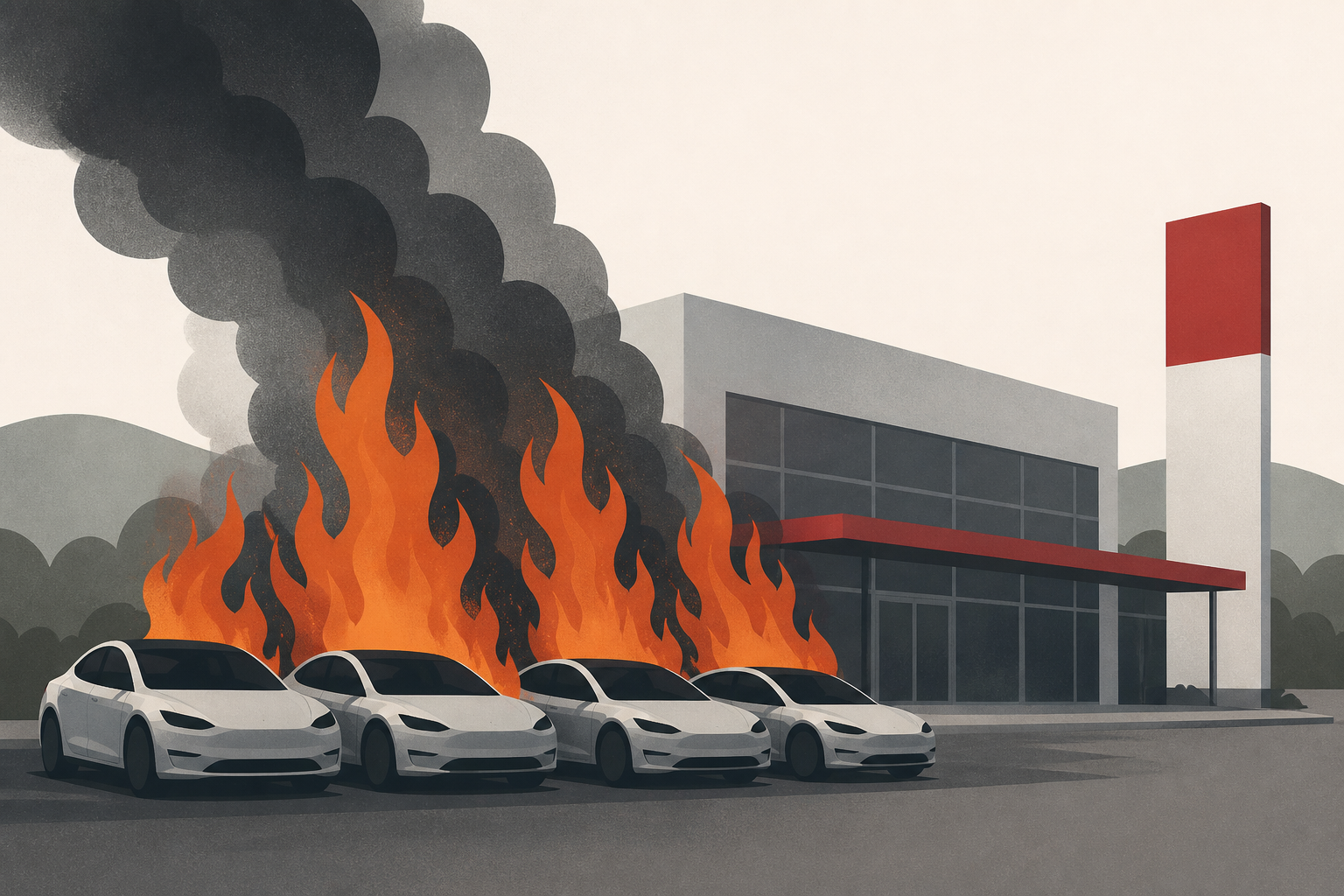 4 Teslas burned at dealership in Corte Madera