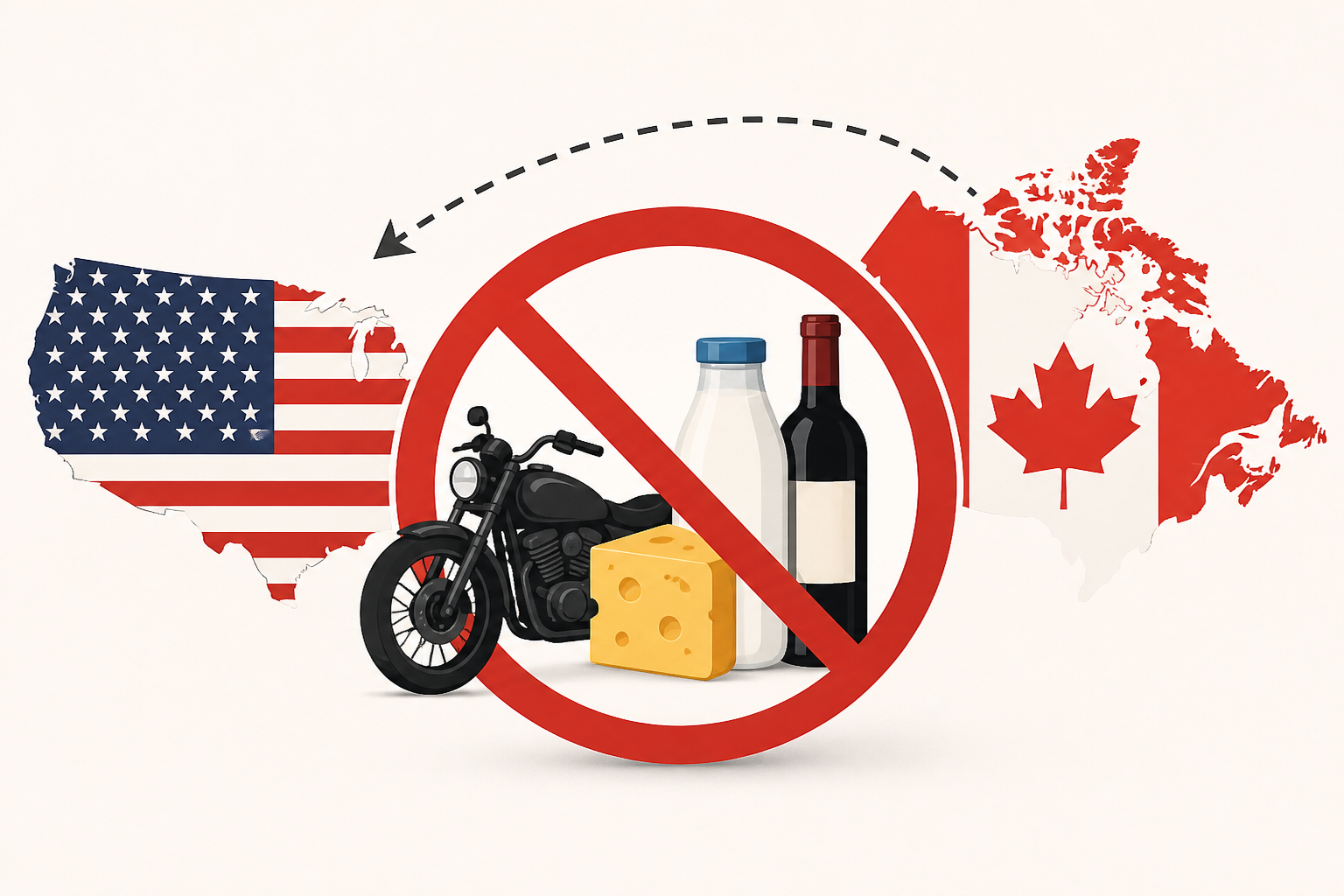 Trump escalates trade war with Canada, moving to ban imports of some motorcycles, dairy and alcohol