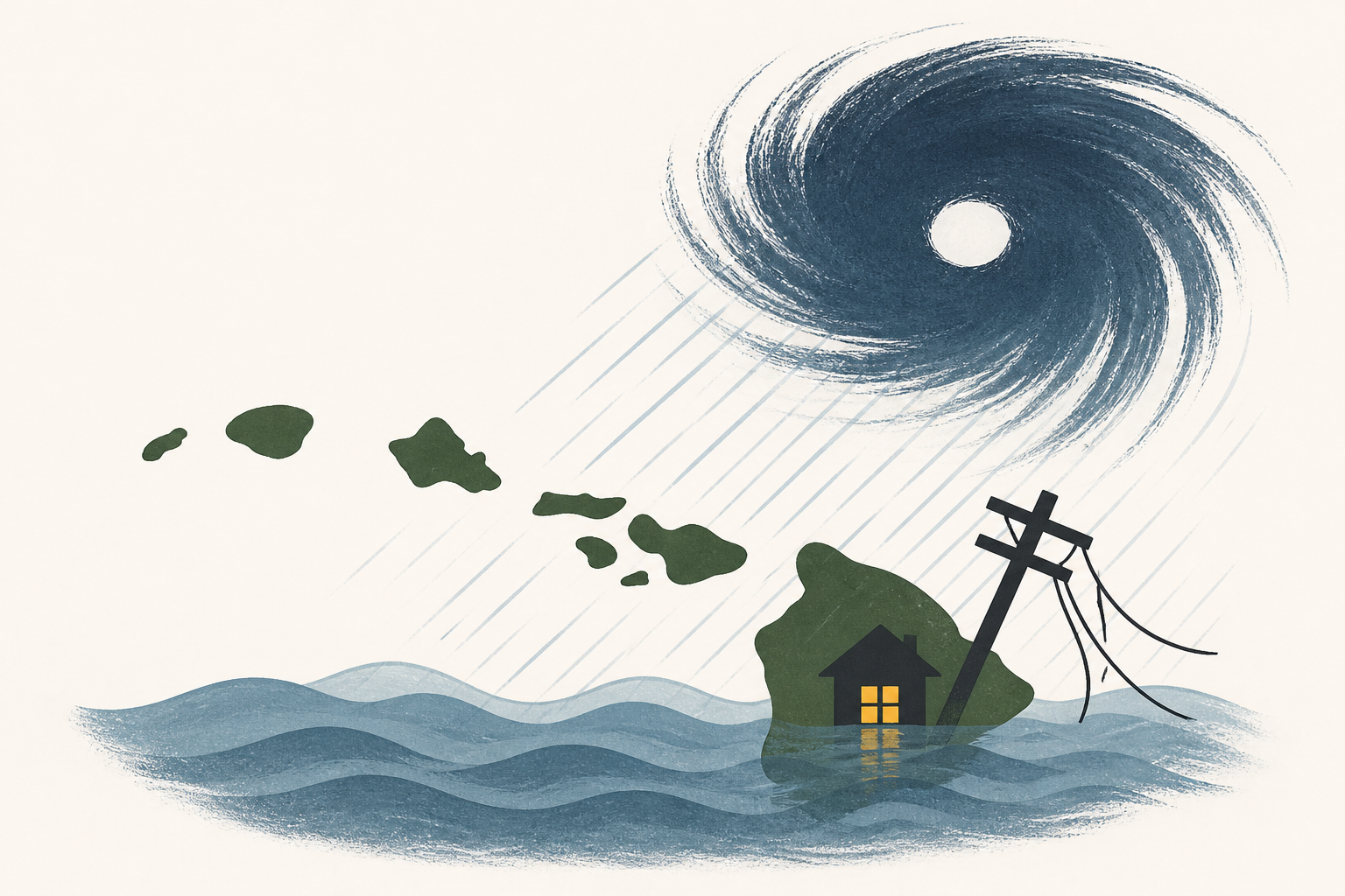 Hurricane Lowell lashes Hawaii, knocking out power to thousands as flood risk continues
