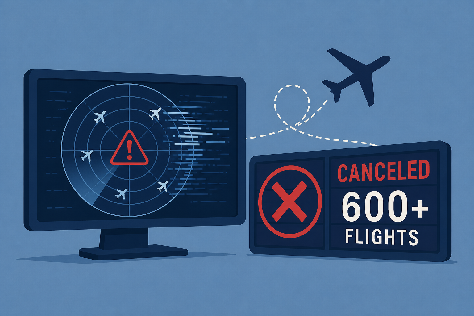 UK air traffic control glitch causes over 600 canceled flights, monitor says