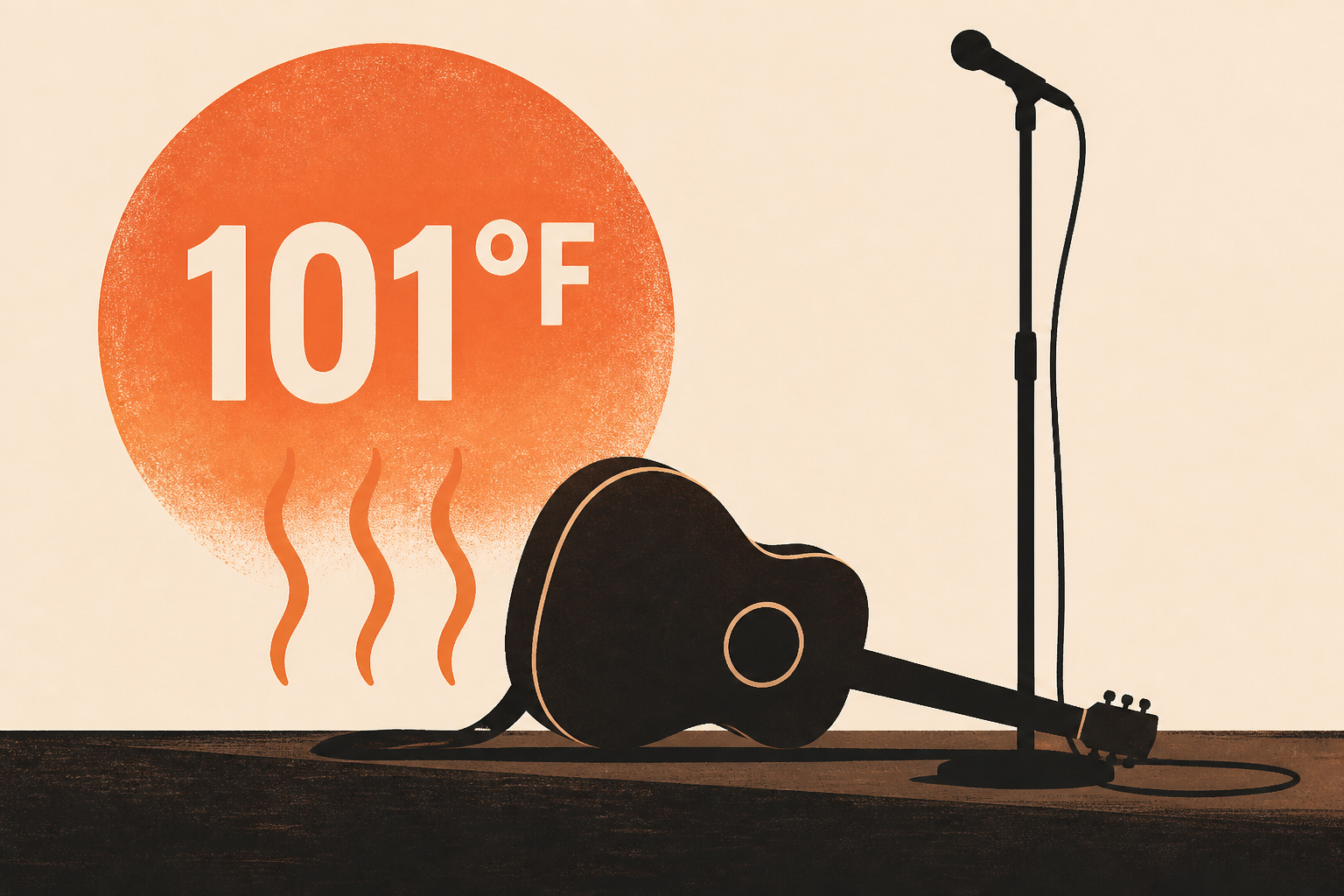 Ray LaMontagne topples over onstage in Nashville, where the high hits 101