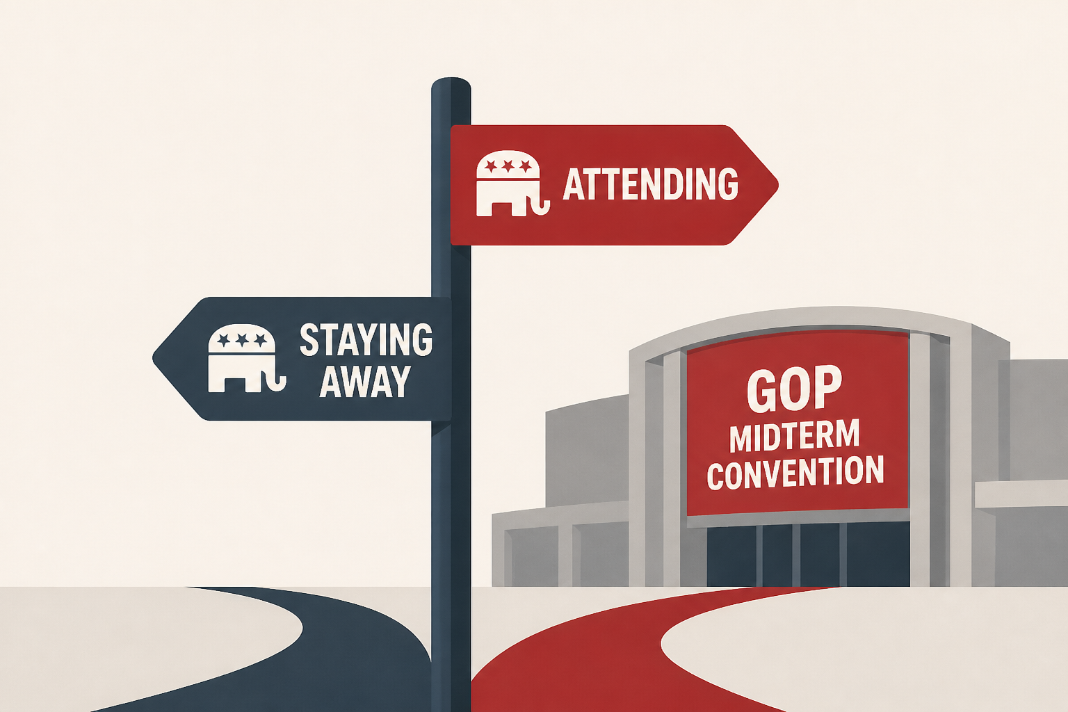 Which Republicans are attending or staying away from the GOP midterm convention