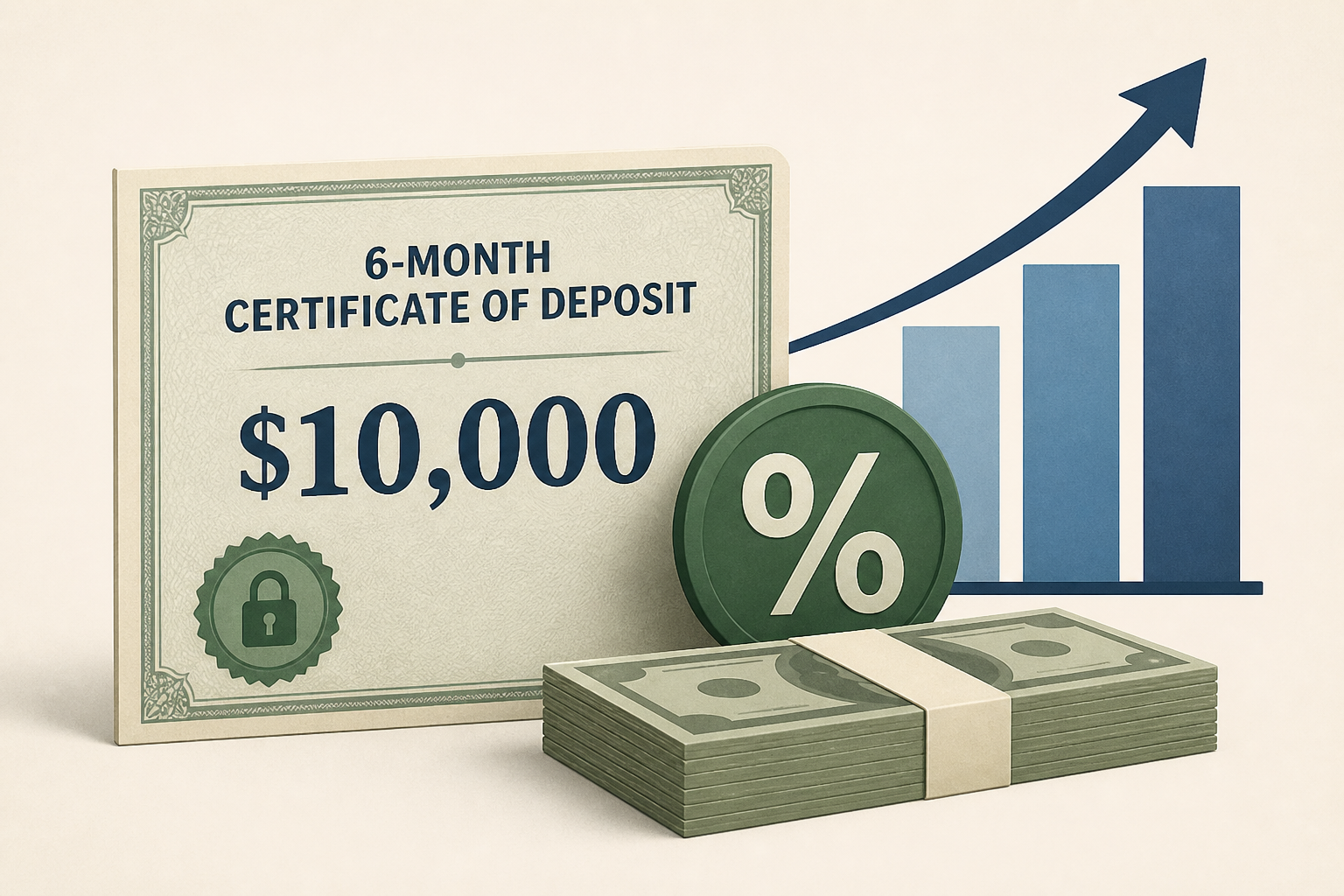 Here's how much interest a $10,000 6-month CD will earn now