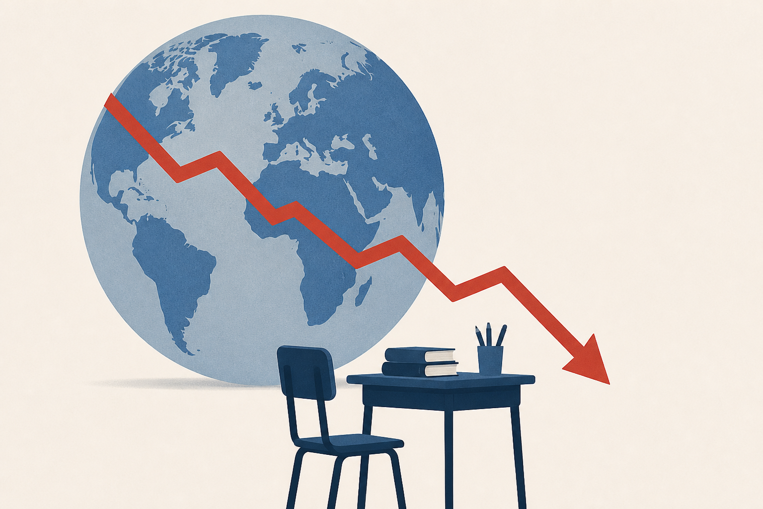 Families’ interest in their kids’ education is falling around the globe as scores drop, test shows