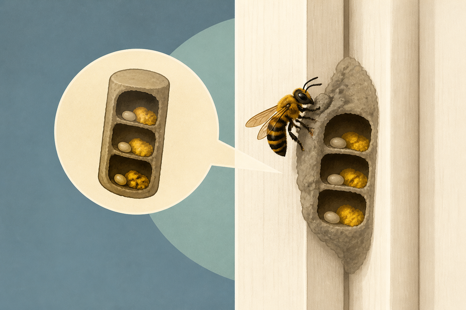 Homeowner spots bees packing 'cement' into front door, learns they're building egg chambers