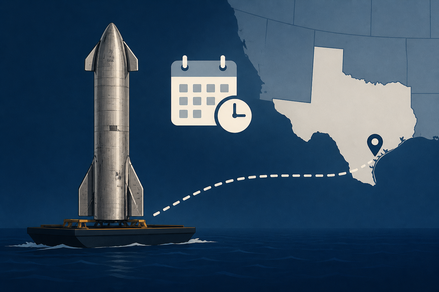 SpaceX's Recovered Starship 40 Will Take Months To Get Back To Texas