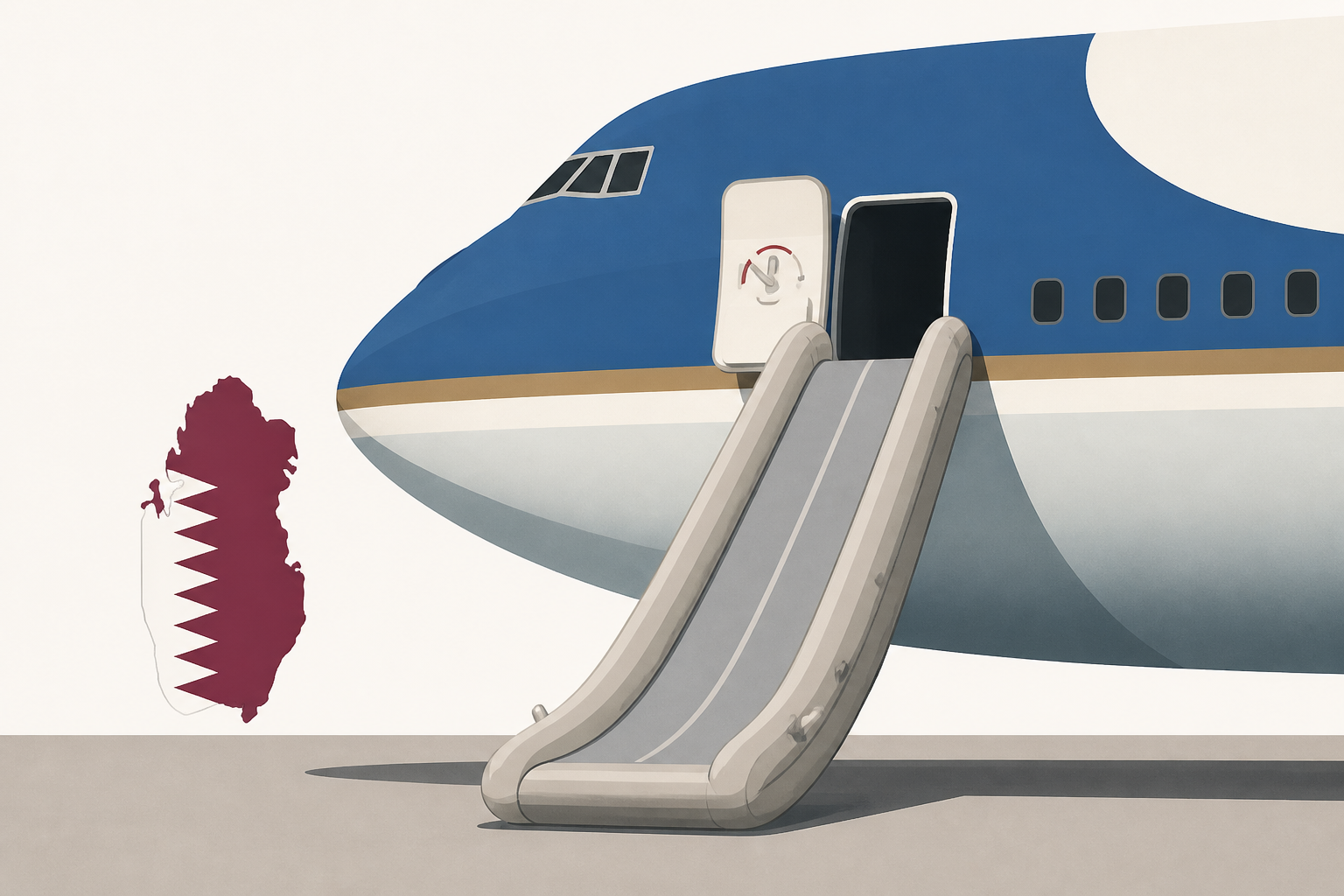 Emergency slide deploys on Qatari-gifted Air Force One before Trump departs for GOP convention