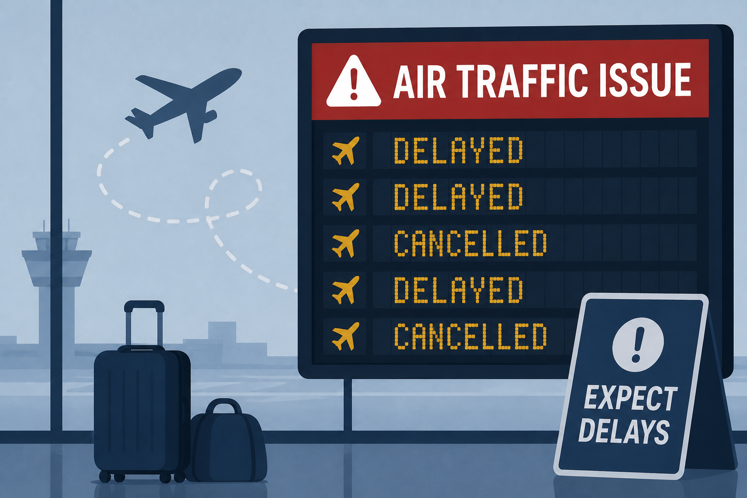 Passengers face airport chaos after UK air traffic issue