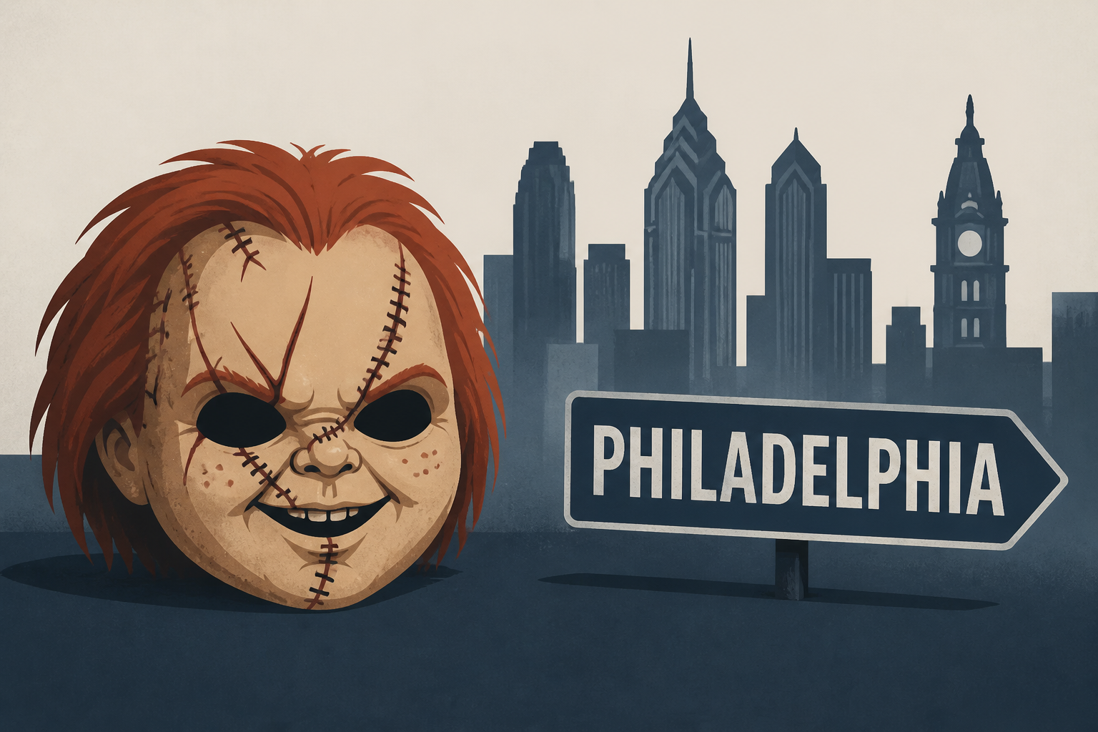 Man accused of terrorizing people while wearing Chucky-style mask back in Philadelphia