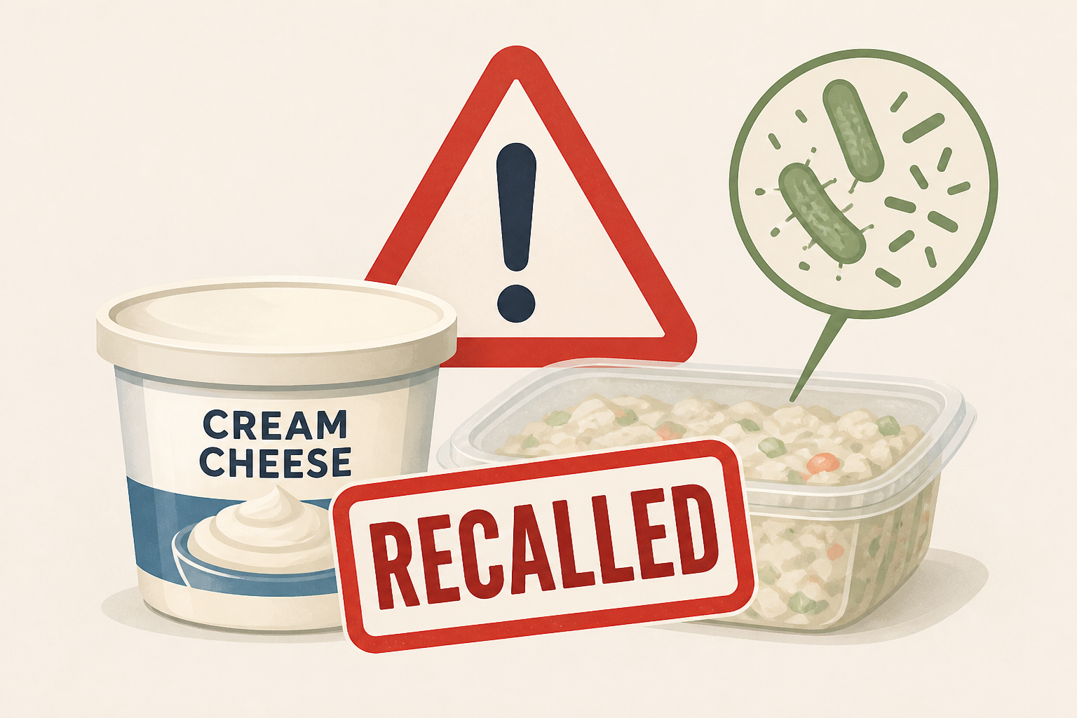 Cream cheese, deli salads recalled after listeria detected by FDA