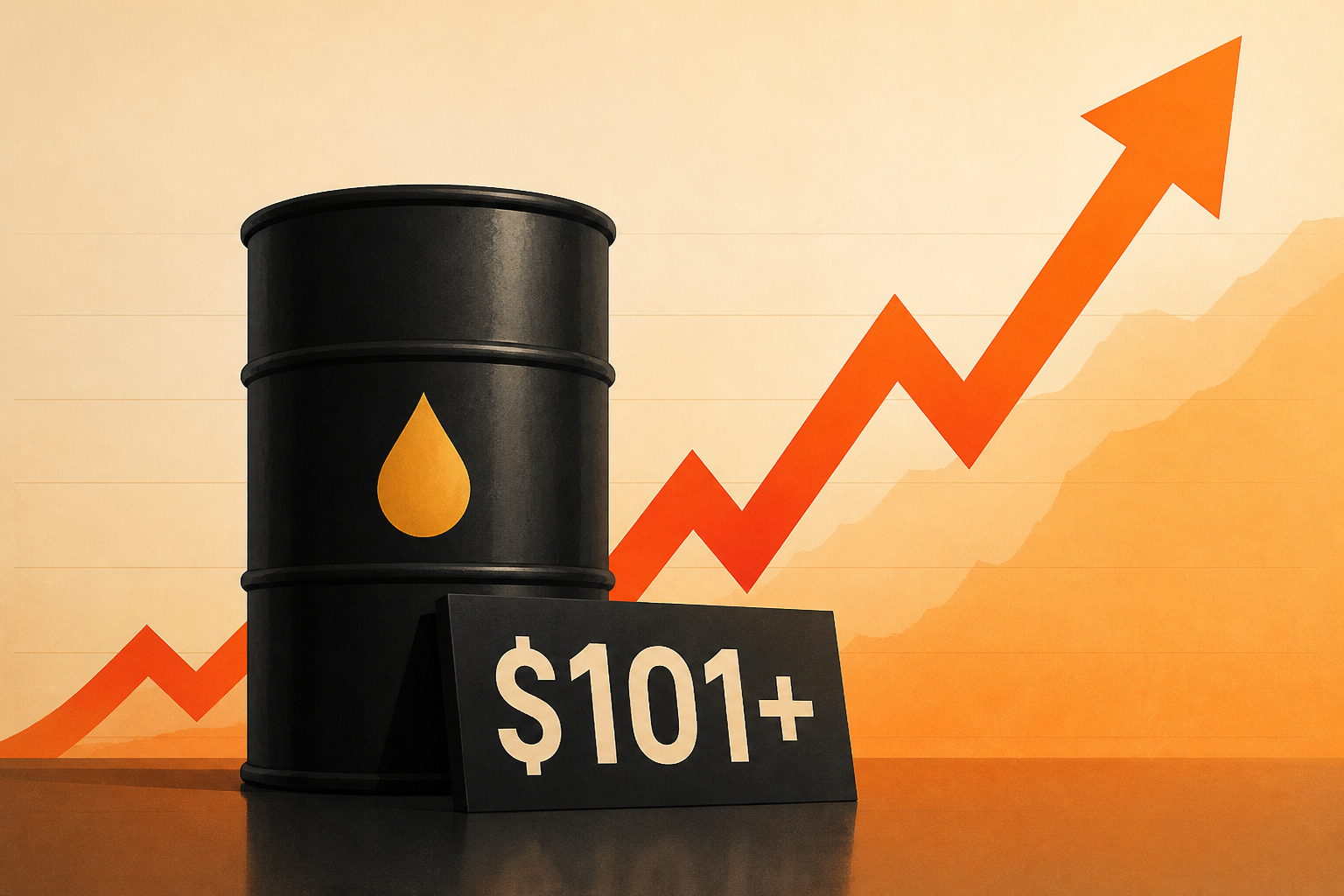 Oil surges past $101 to highest closing level since May