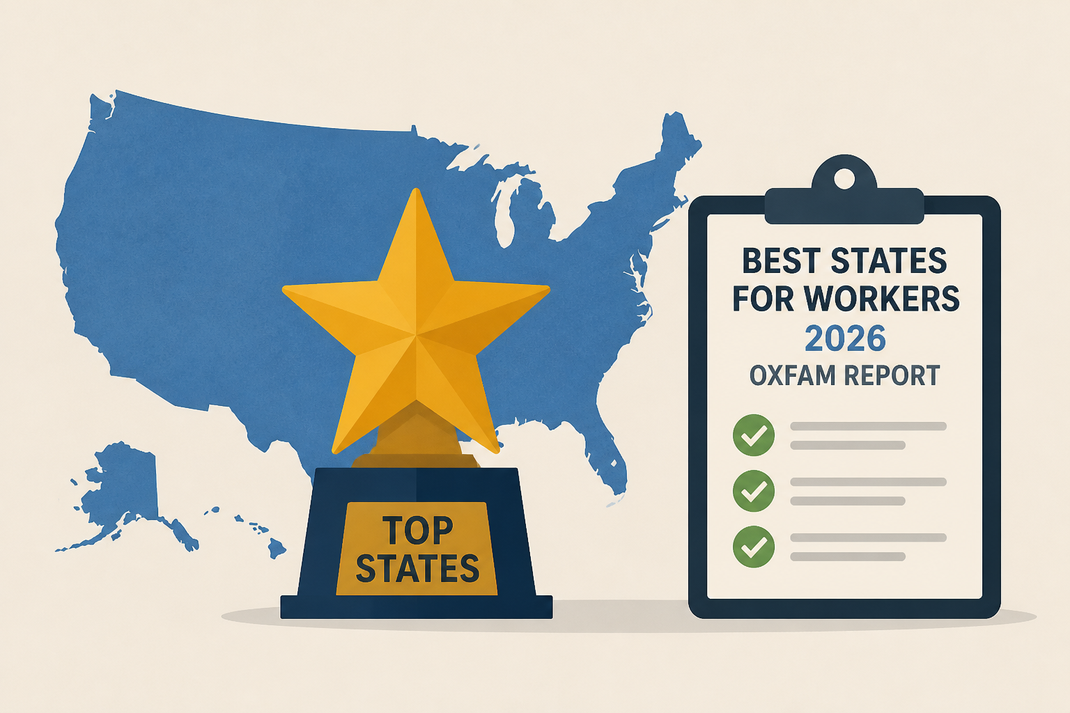The top U.S. states for workers in 2026, according to Oxfam report