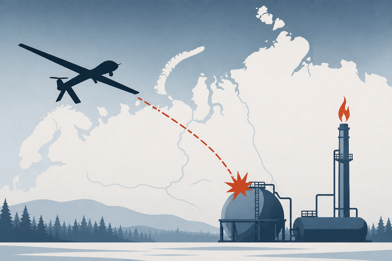 Drones Hit Russia's Gas Hinterland in Northern Siberia for the First Time