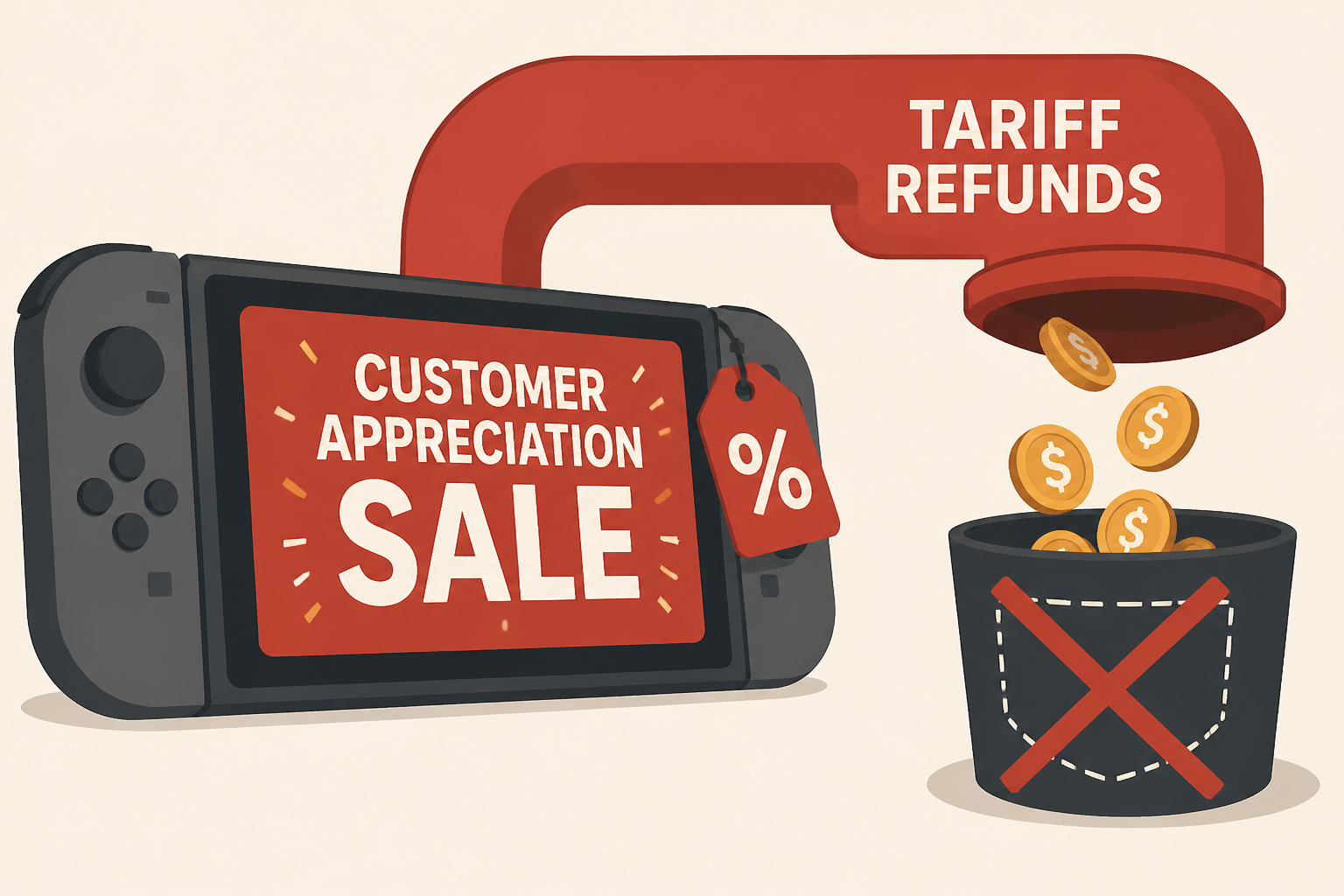 Nintendo Announces Big 'Customer Appreciation Sale' Supported By Tariff Refunds It Doesn't Want To Pay Back To Players