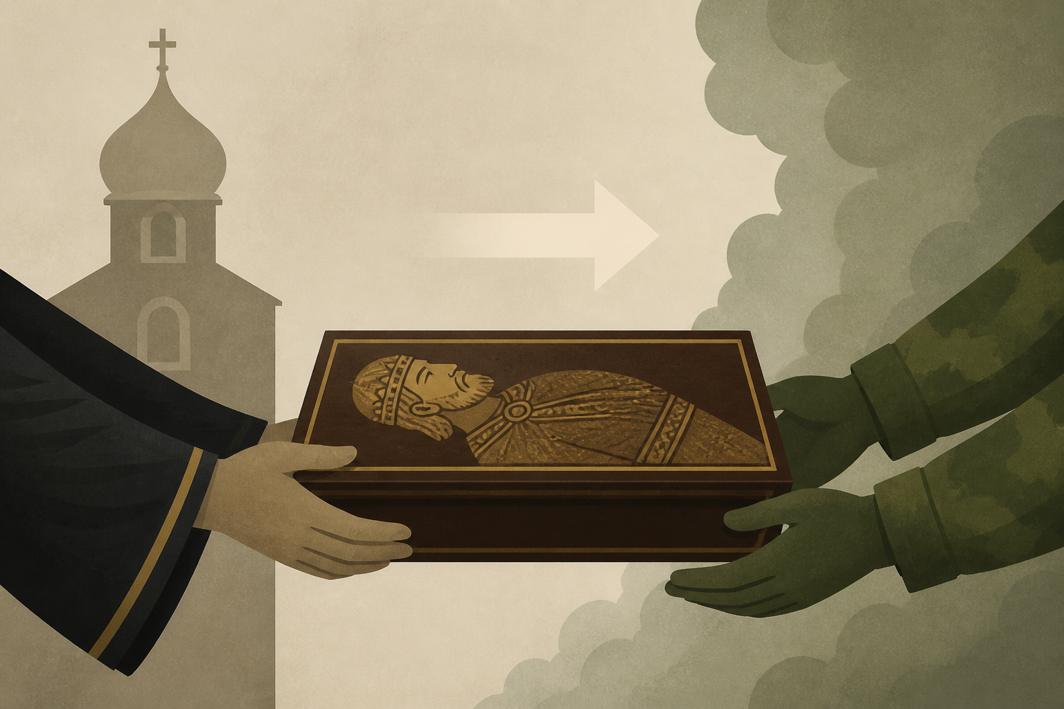 Orthodox church sends medieval prince’s remains to Russian troops in Ukraine